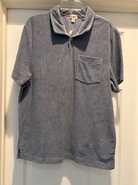 J. Crew Light Blue Terry Polo